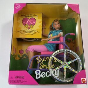 Share A Smile Becky Barbie Doll Mattel 1996 Wheelchair New Vintage